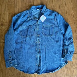Blue Denim Button-Up Shirt